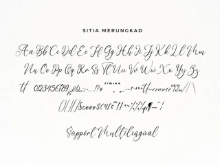 Sitia Merungkad Script Font