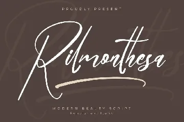 Rilmonthesa Modern Script Font