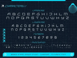 Whisfear - Futuristic Font