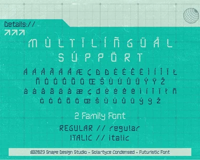Solartyce Condensed - Futuristic Font