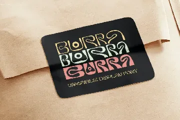 Burra - Psychedelic display font