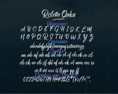 Rollete Qaku SVG & Regular font