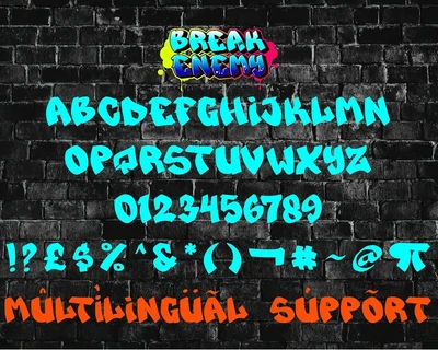 Break Enemy - 3d Layered Graffiti Font