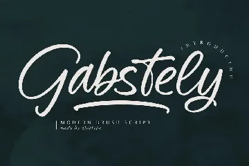 Gabstely Modern Brush Script Font