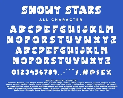 Snowy Stars font