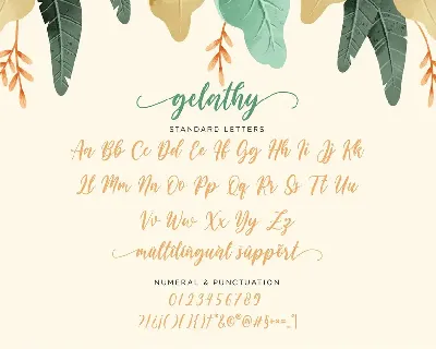 Gelathy - Modern Calligraphy font