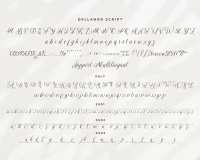 Dellanor Script - A Wedding Font