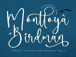 Monttoya Birdman Handwritten Font