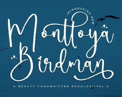 Monttoya Birdman Handwritten Font