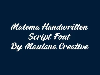 Malema Handwritten Script Font