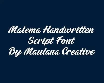 Malema Handwritten Script Font