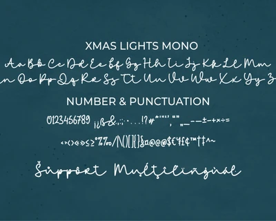 Xmas Lights Font Trio