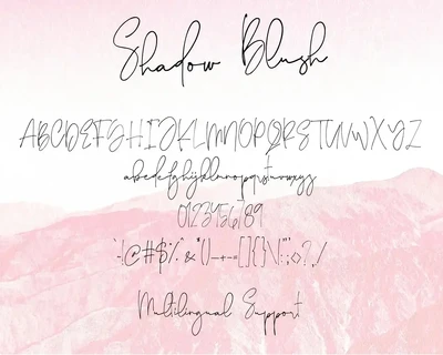 Shadow Blush font