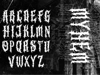 MORGANO Modern Blackletter Metal Horror Font