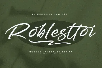 Roblesttoi Modern Handbrush Script Font