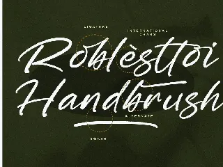 Roblesttoi Modern Handbrush Script Font