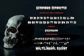 Gendarwo - Scary Typeface font