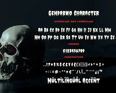 Gendarwo - Scary Typeface font