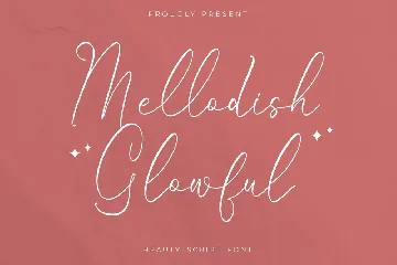 Mellodish Glowful Script Font