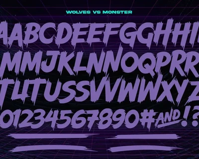 Wolves Vs Monster - Retro Horror Font