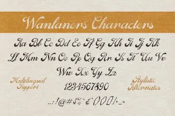 Wanlaners - Vintage Script font