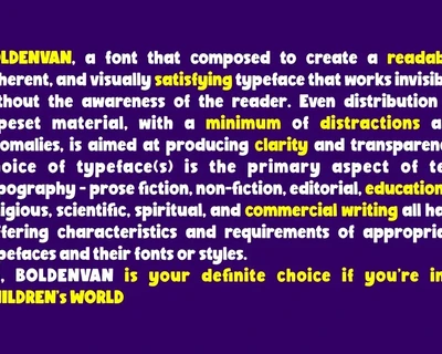 BoldenVan - Chubby Children Font
