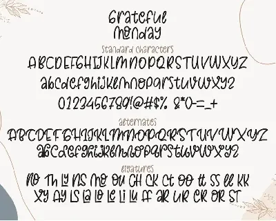 Grateful Monday font