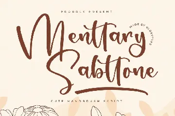 Menttary Sabttone Handbrush Script Font