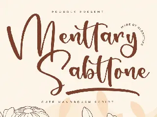 Menttary Sabttone Handbrush Script Font