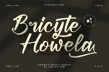 Bricyte Howela Modern Brush Script Font