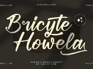 Bricyte Howela Modern Brush Script Font