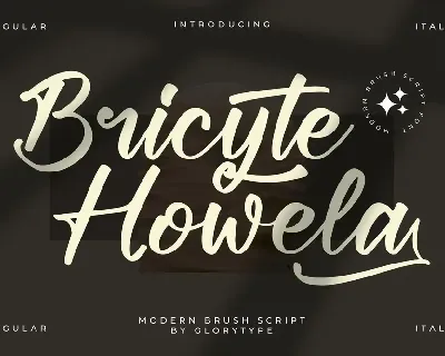 Bricyte Howela Modern Brush Script Font