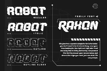 RAXON â€“ Futuristic Font