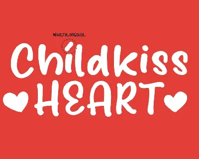 Childkiss Heart Groovy Handwritten Font