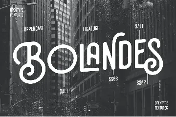 Bolandes - Vintage Monoline font