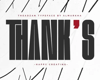 Theadzan - Super Bold Condensed font