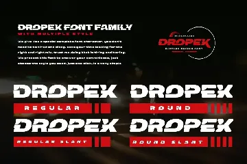 DROPEX â€“ Sport Racing Font