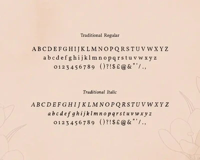 Traditional and Exceptional Font Duo