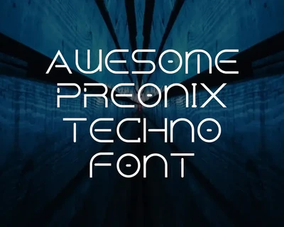 Preonix Techno futuristic font