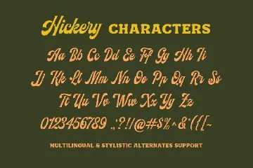 Hickery font