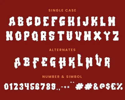 Blood Slime Decorative Display Font
