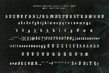 Bahud Aroyek Decorative Display Font Blackletter