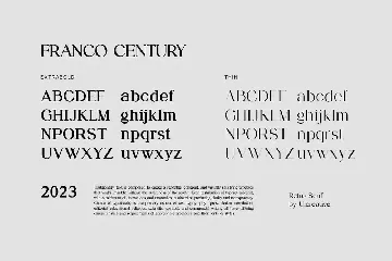 Franco Century Retro Serif Font