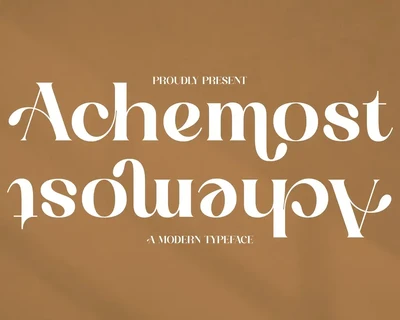 Achemost A Modern Typeface Font