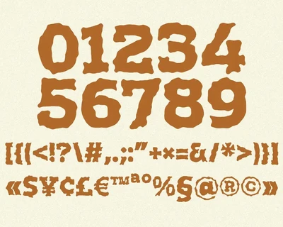 Rusty Plate font