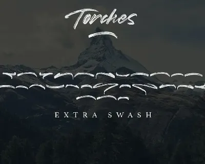 Torches Realistic Brush Font