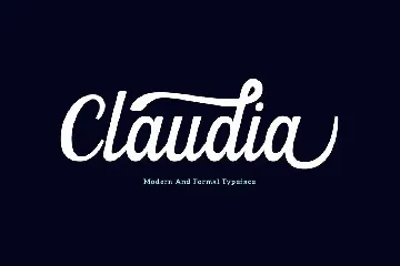 Claudia Script font