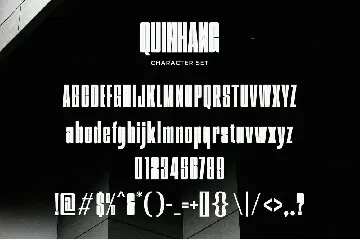 Quinhang - Modern Condensed Sans Serif font