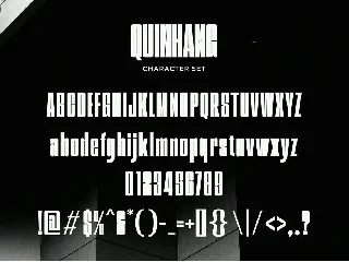 Quinhang - Modern Condensed Sans Serif font