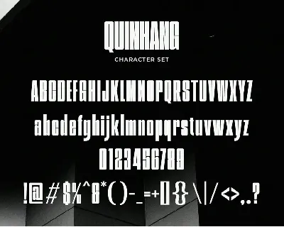 Quinhang - Modern Condensed Sans Serif font